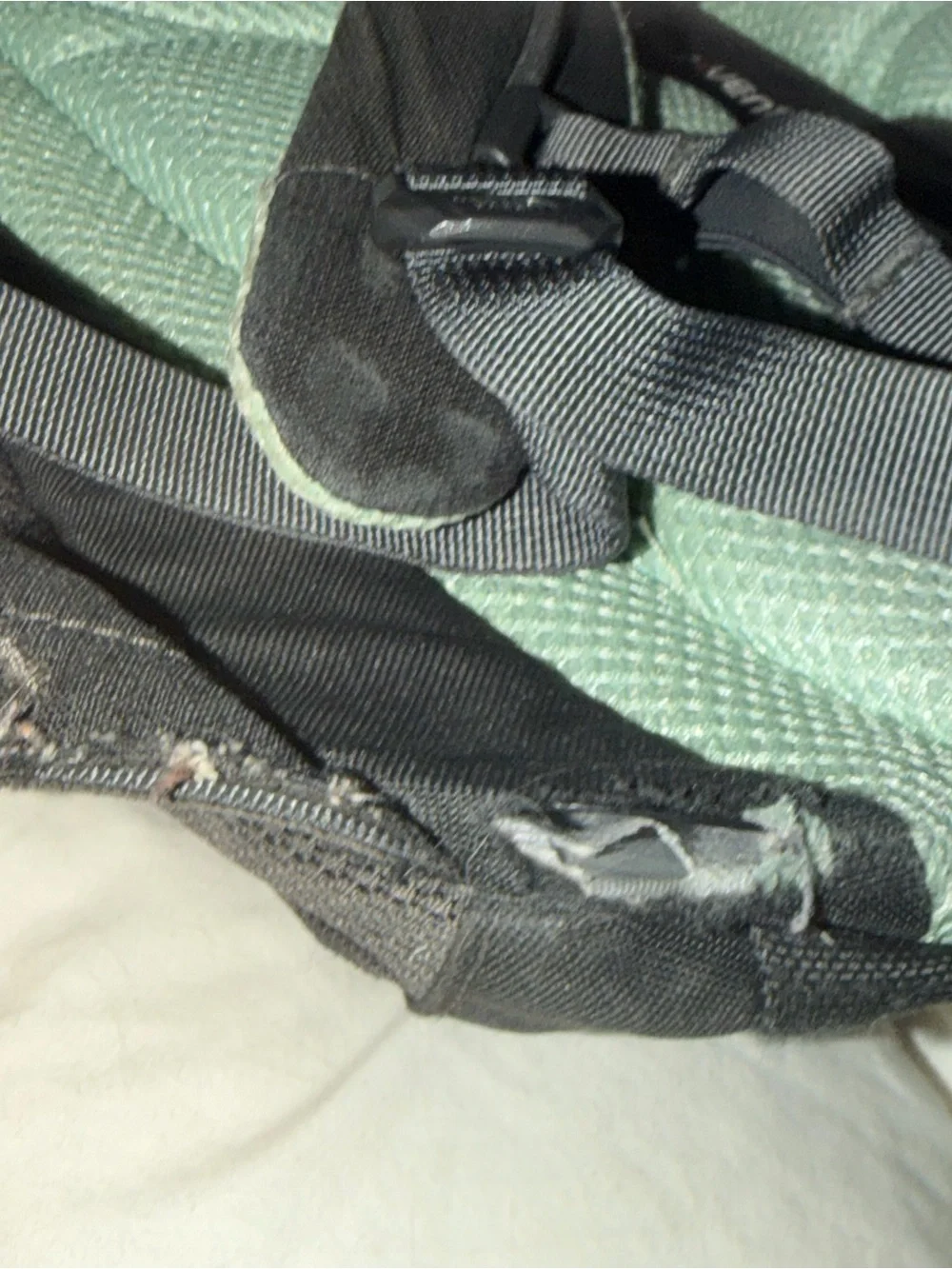 The North Face Black Backpack with Light Gray Accents